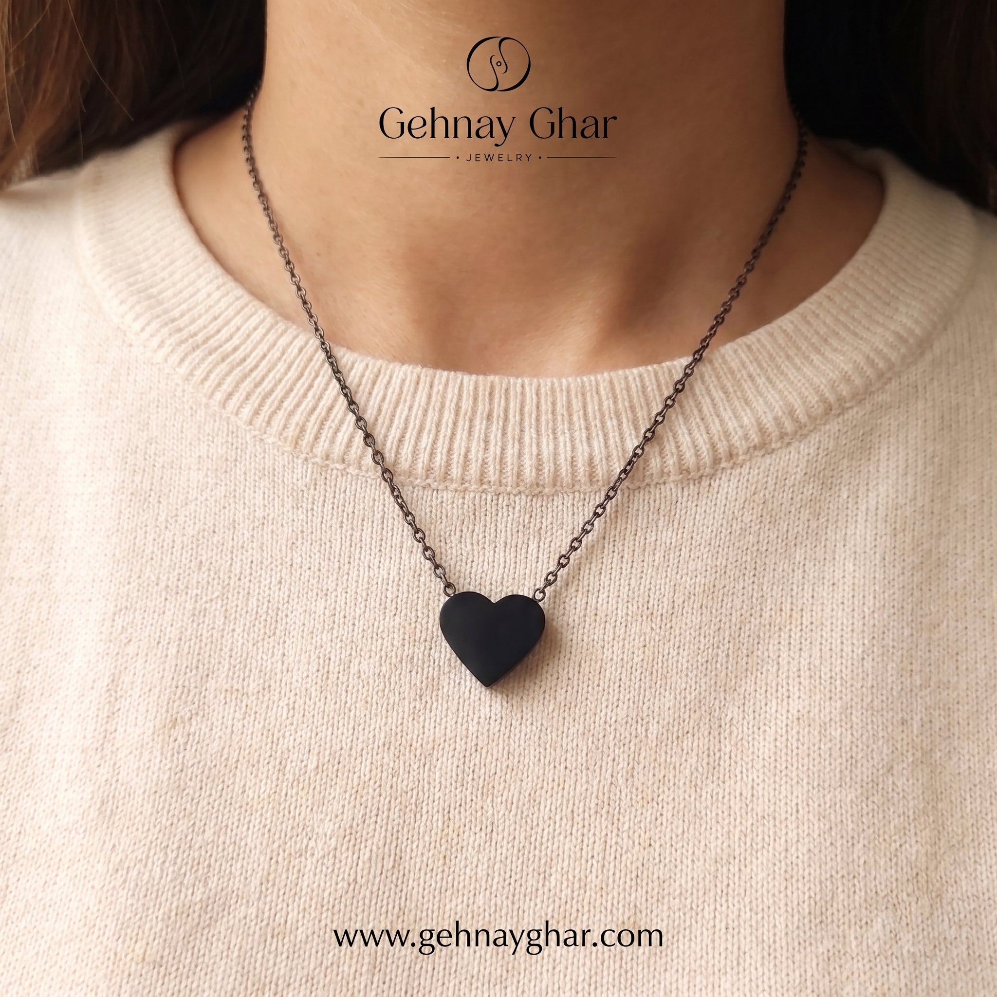 Noir Love Black Heart Pendant