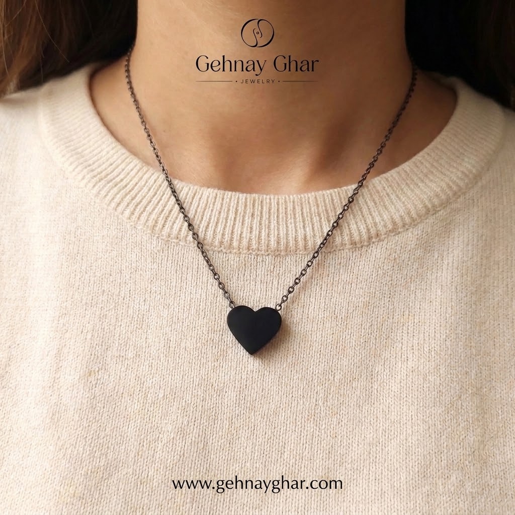 Noir Love Black Heart Pendant